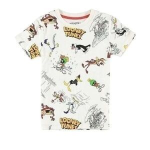 Looney Tunes Freeze tee shirt cream T-shirt Bugs Bunny Marvin Martian Daffy Duck